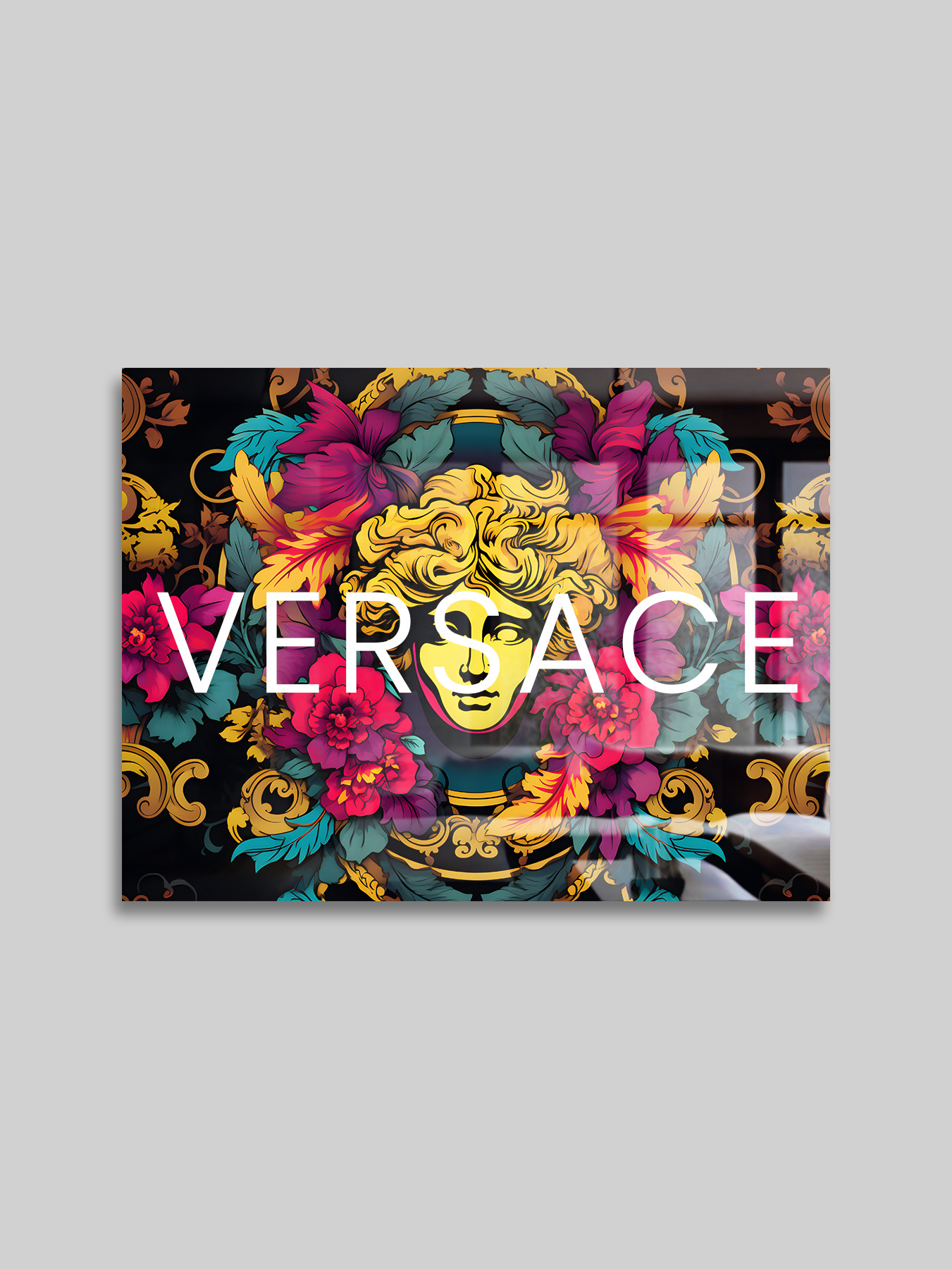 Floral Gold Fashion Wandbild von Wandetta
